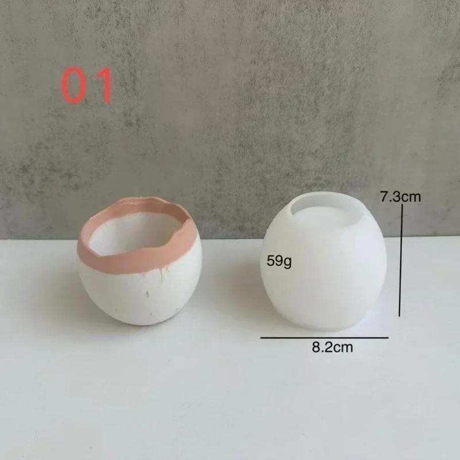 Plaster Handmade Mold Egg-shap - Echeveria Succulent ulasan dan harga