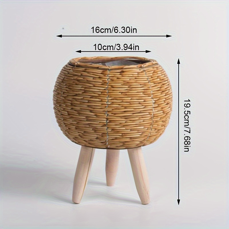 Charming Rustic Rattan Planter - Aloe Vera Pot ulasan dan harga