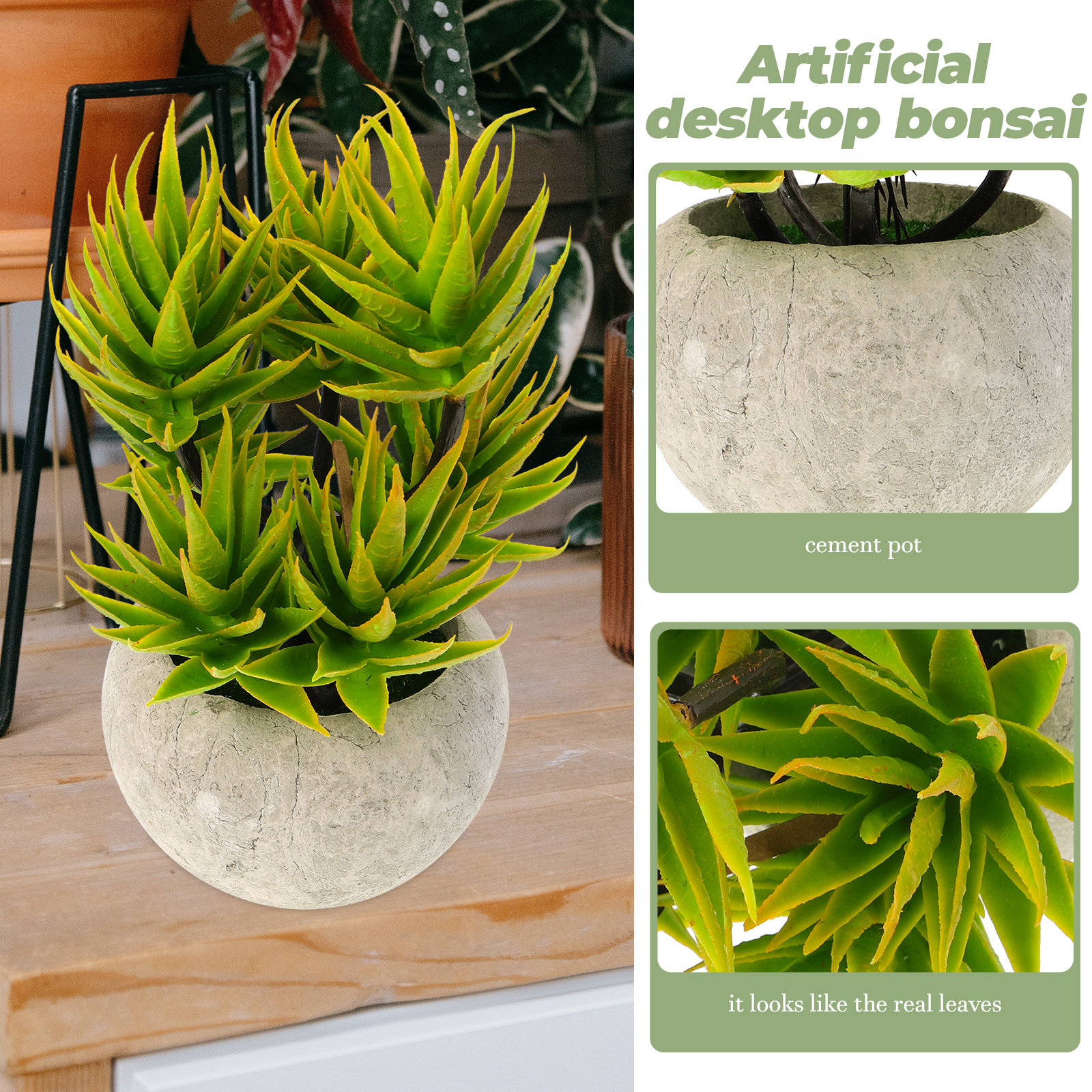 1 Piece Artificial Aloe Vera B - Aloe Vera Pot ulasan dan harga