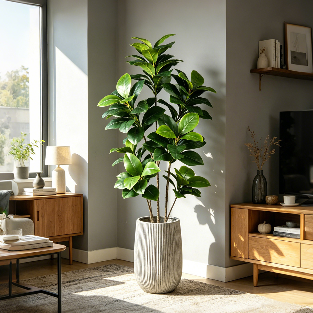 74-140cm Large Artificial Bany - Ficus Lyrata Tree ulasan dan harga