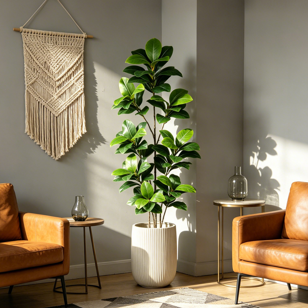 74-140cm Large Artificial Bany - Ficus Lyrata Tree ulasan dan harga