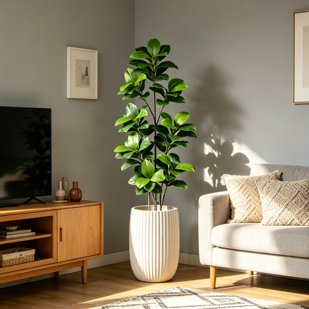 74-140cm Large Artificial Bany - Ficus Lyrata Tree ulasan dan harga