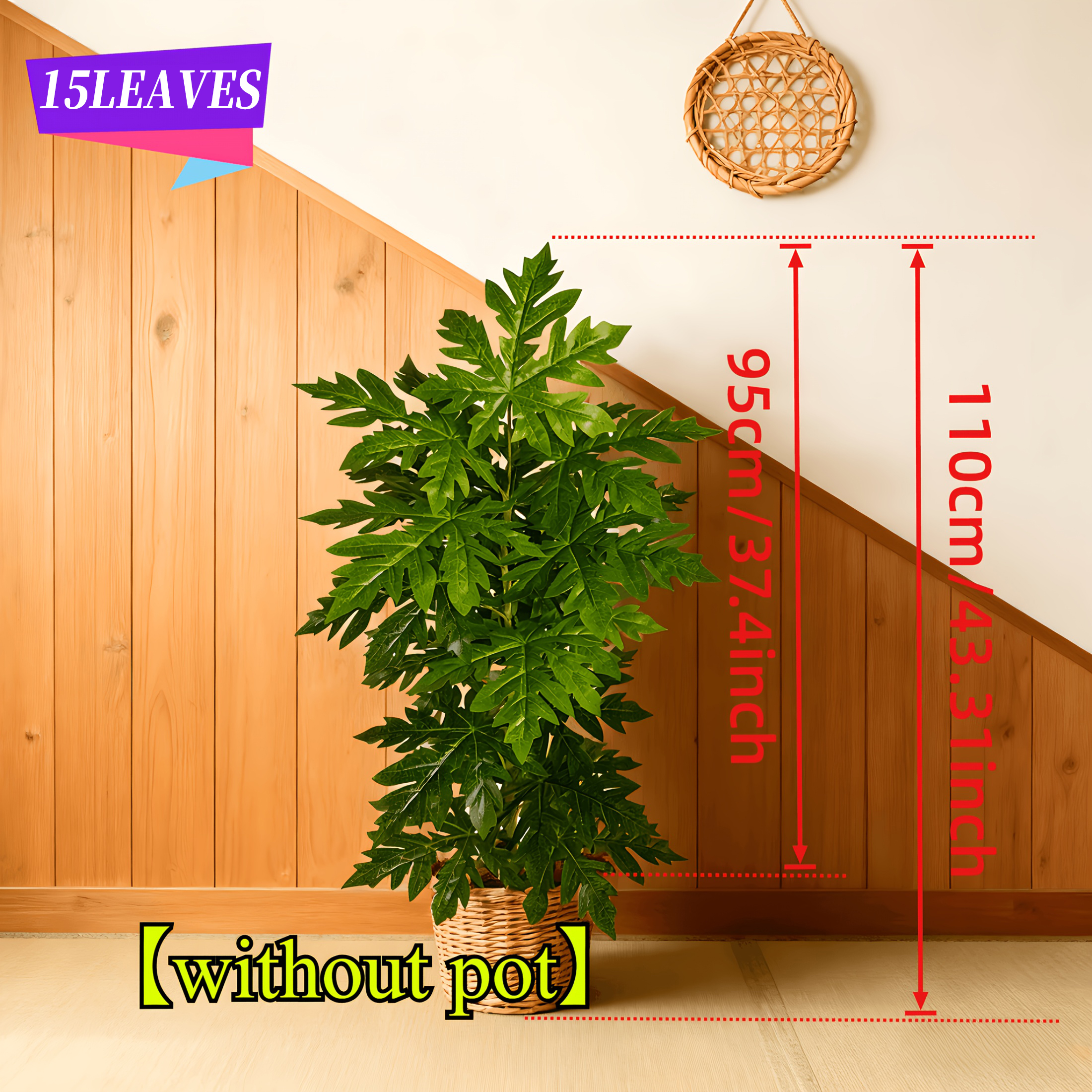 1Pcs Large Lifelike Artificial - Dracaena Marginata ulasan dan harga